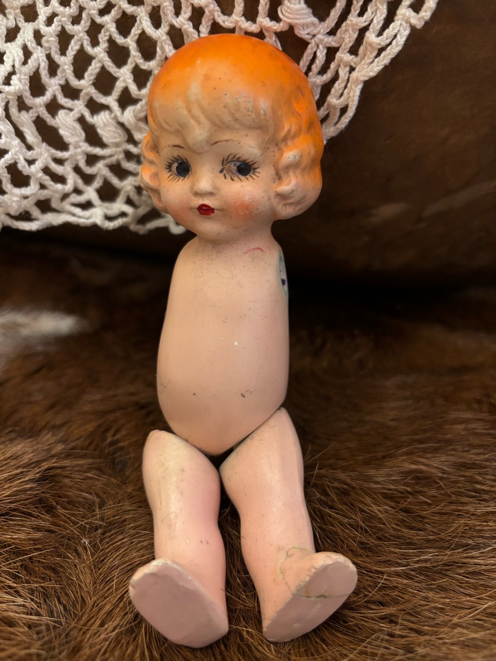 Vintage/Antique Porcelain/Ceramic Bisque Doll Stamped GERMANY